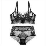 New Gather Adjusted Thin Cup Lingerie Bra Set