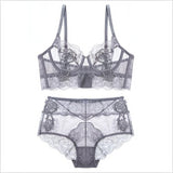 New Gather Adjusted Thin Cup Lingerie Bra Set