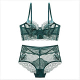 New Gather Adjusted Thin Cup Lingerie Bra Set