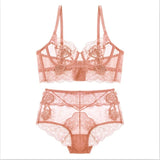 New Gather Adjusted Thin Cup Lingerie Bra Set