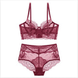 New Gather Adjusted Thin Cup Lingerie Bra Set